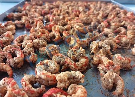 即食蝦仁凍干：海鮮凍干機應用麻辣小龍蝦仁凍干